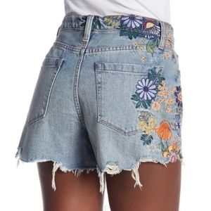 BlankNYC The Barrow Embroidered Jean Shorts
